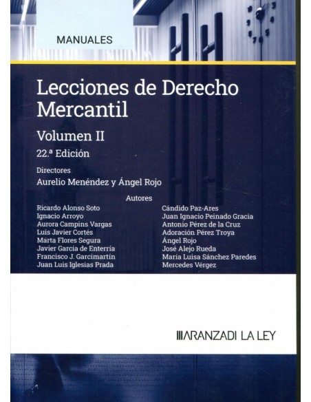 LECCIONES DE DERECHO MERCANTIL 2 2024 22ªED